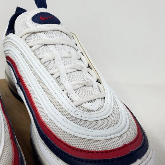 Nike Air Max 97‎ Shoes Womens 7.5 Red Crush White Blue Athletic Lace Up Sneaker - Picture 8 of 15